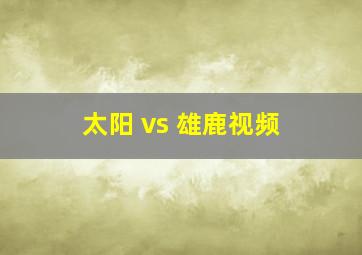 太阳 vs 雄鹿视频